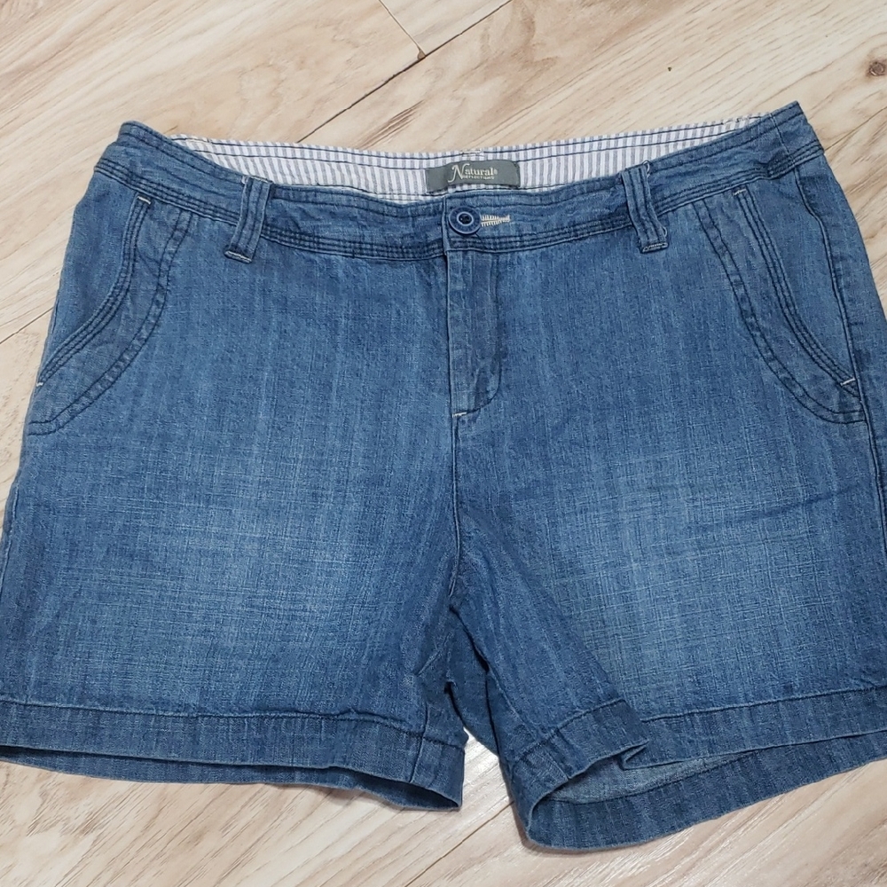 Natural Reflections 100%cotton Jean Look Shorts Relaxed 10